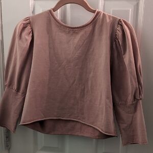 LABIZ Pink 3/4 Puff Sleeve Relaxed Blouse